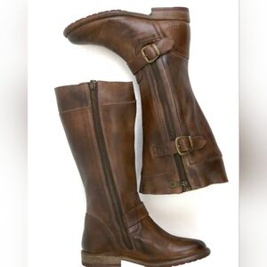 Bed Stu Gogo Lug Brown Rustic Leather Combat Boots